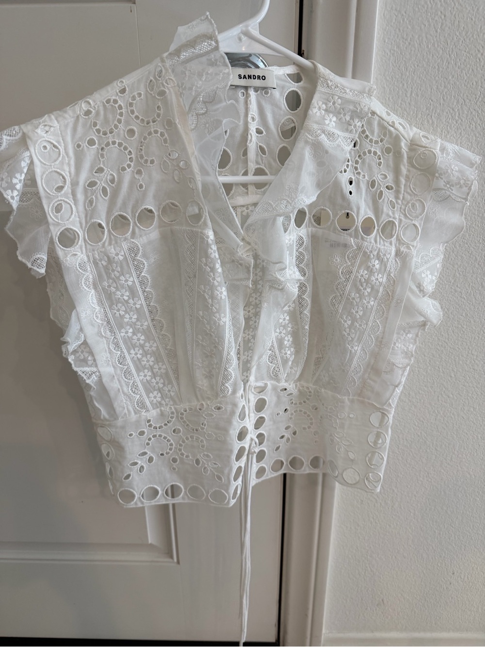 Sandro Sahar Lace Top Size Medium - Picture 1 of 5